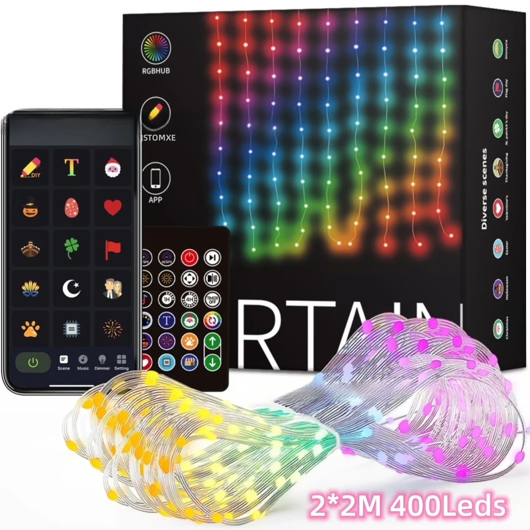 Musical Instrument Painting - USB Smart APP Animated Curtain Light