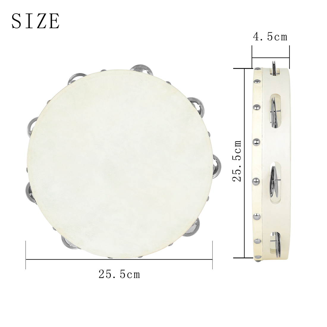 10 Inch Tambourine Hand Crank  - Djembe Hand Drum のレビューと価格