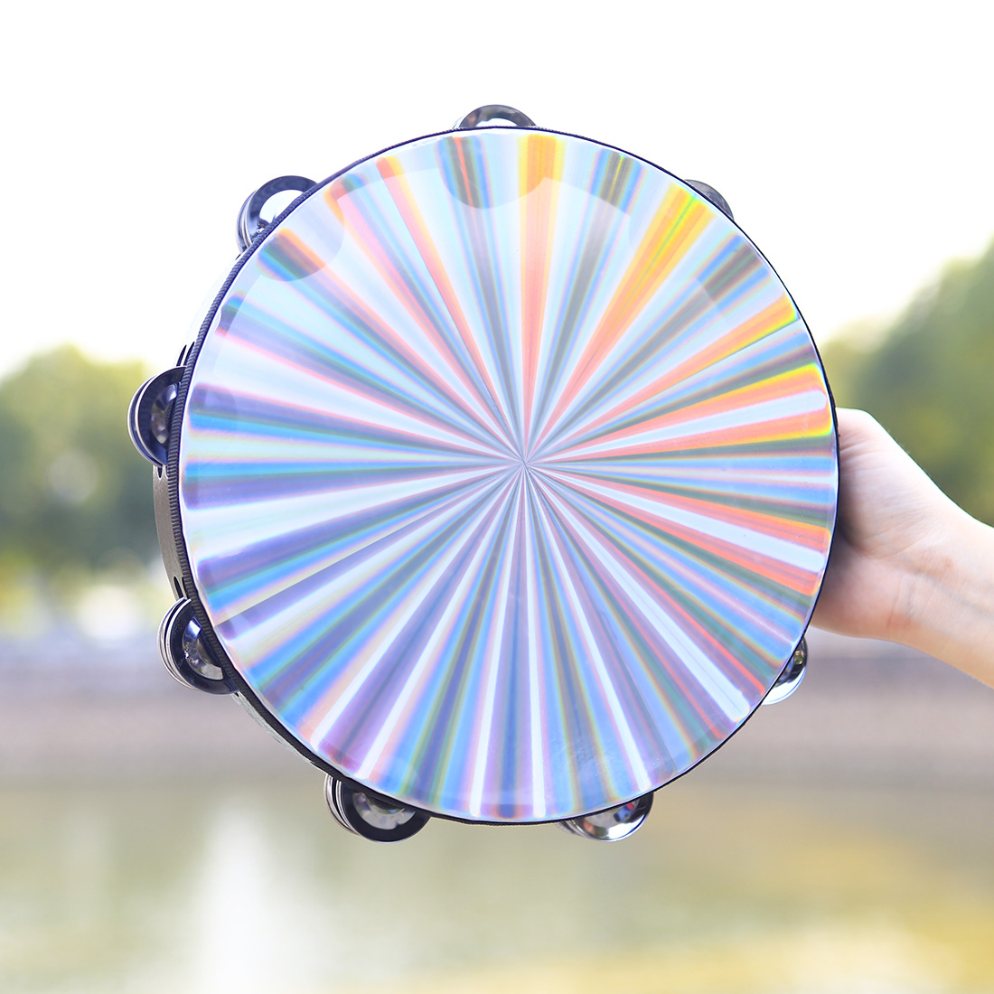10 Inch Tambourine Hand Crank  - Djembe Hand Drum のレビューと価格