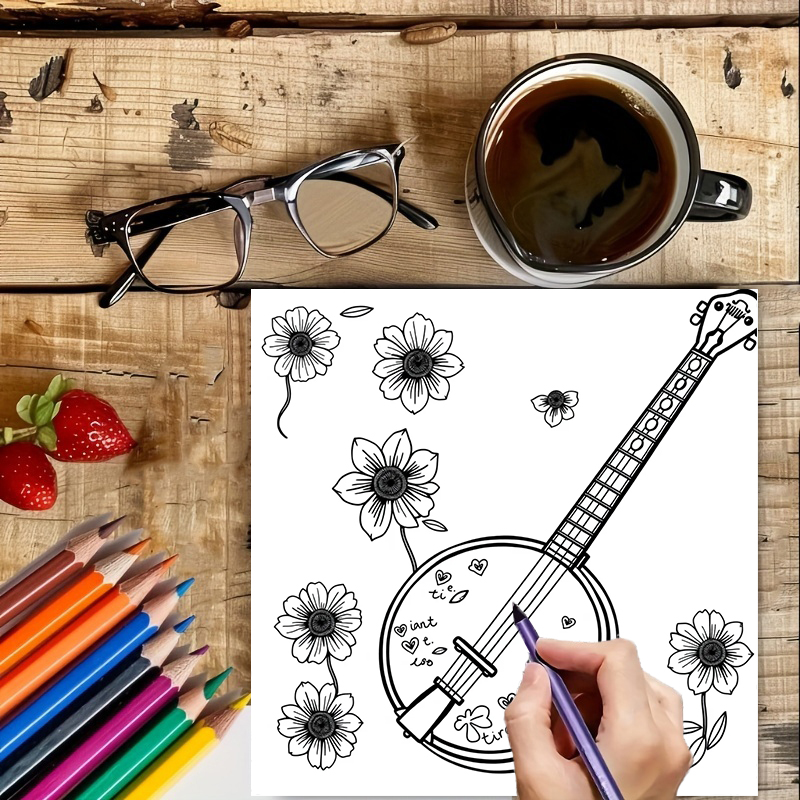 28 Pages Musical Instrument Co - Musical Instrument Coloring Pages のレビューと価格