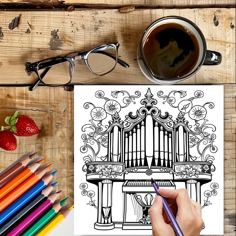 28 Pages Musical Instrument Co - Musical Instrument Coloring Pages のレビューと価格