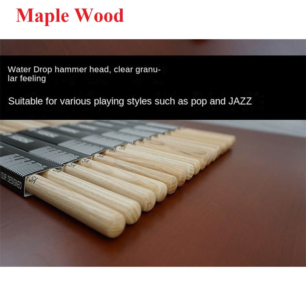 1 Pair 5A/7A Maple Wood Drumst - Musical Instrument Gong のレビューと価格