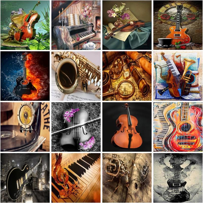 GATYZTORY Diamond Mosaic Music - Musical Instrument Painting のレビューと価格