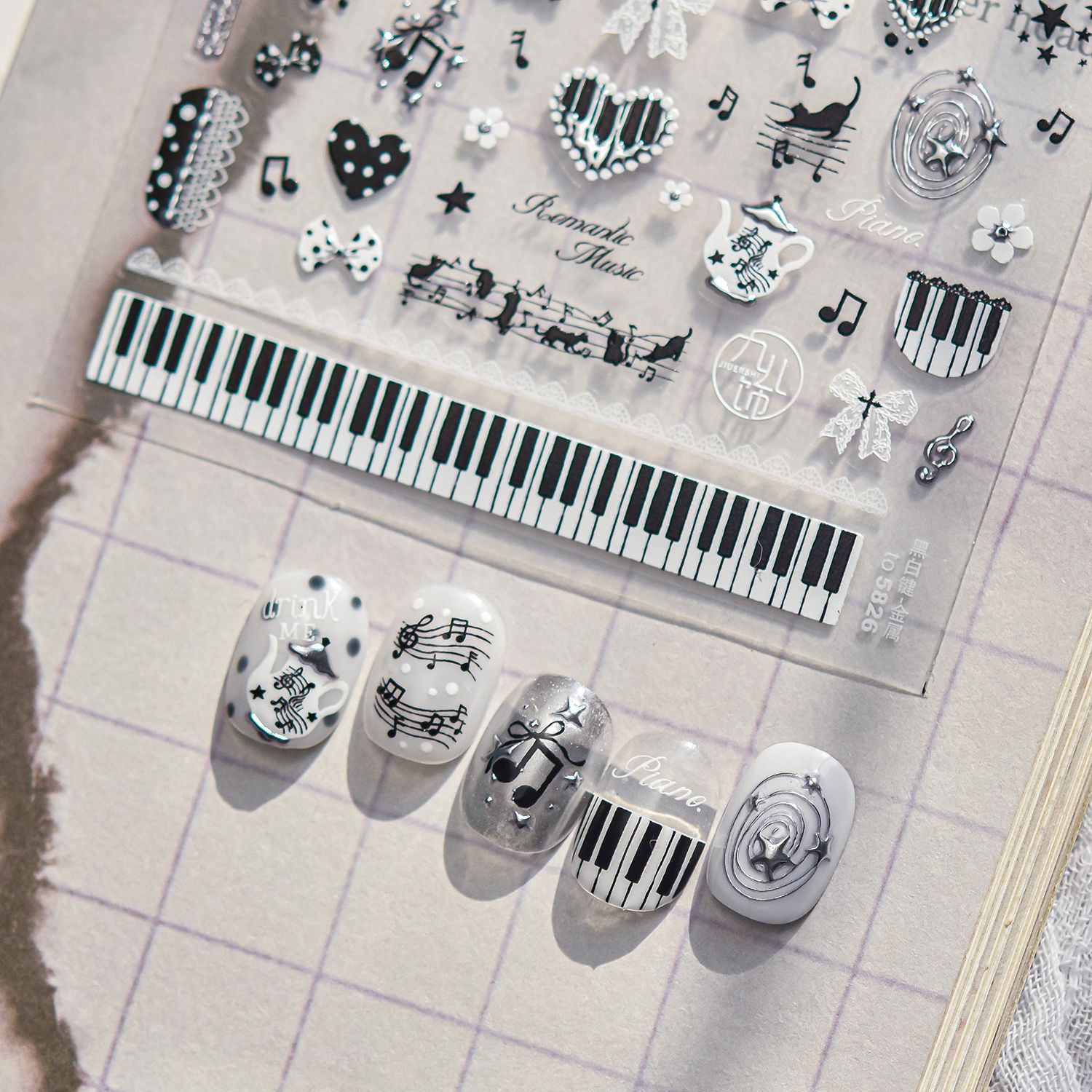1sheet Cute Elegant Polka Dots - Musical Instrument Painting のレビューと価格