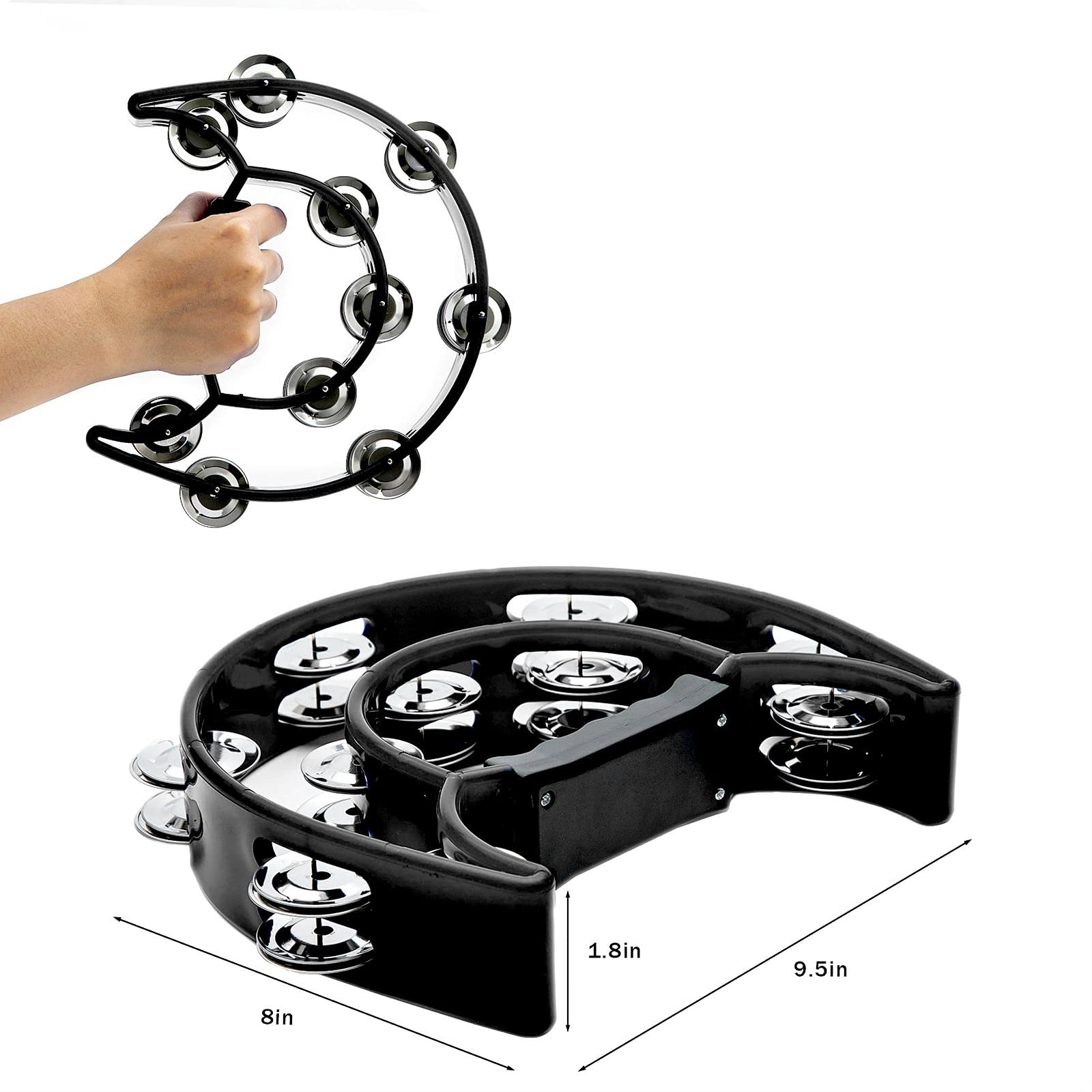 Tambourine Double Row Metal Ji - Musical Instrument Gif のレビューと価格