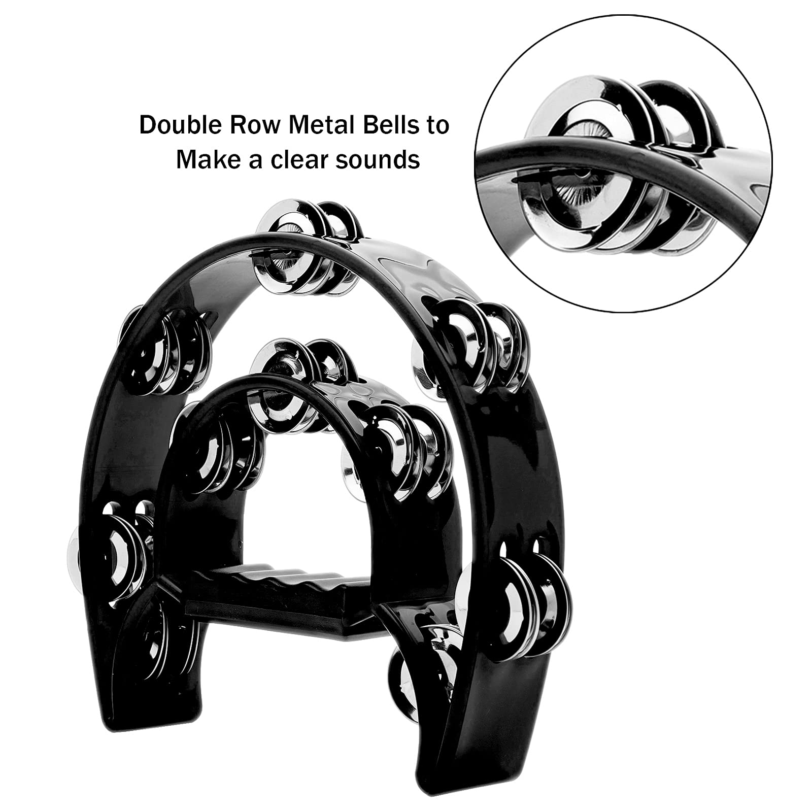 Tambourine Double Row Metal Ji - Musical Instrument Gif のレビューと価格