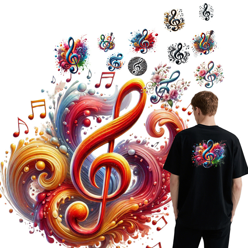 Color music symbols heat trans - Musical Instrument Painting のレビューと価格