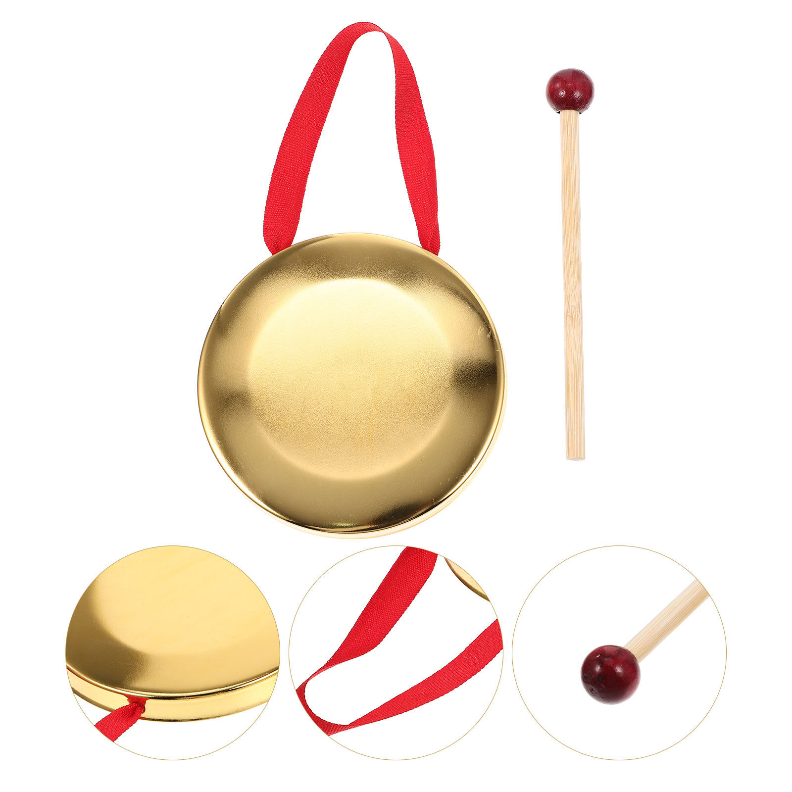 1Set Hand Held Gong with Malle - Musical Instrument Gong のレビューと価格