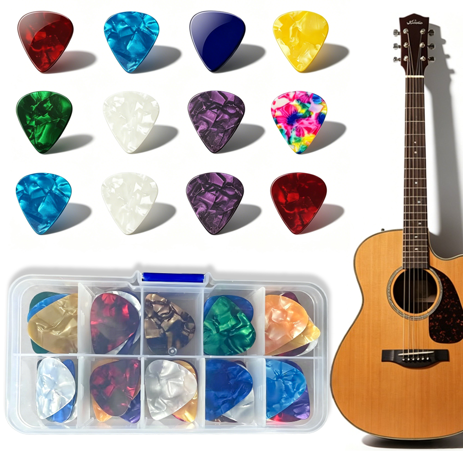 20-50pcs Boxed Celluloid Guita - Musical Instrument Gif のレビューと価格