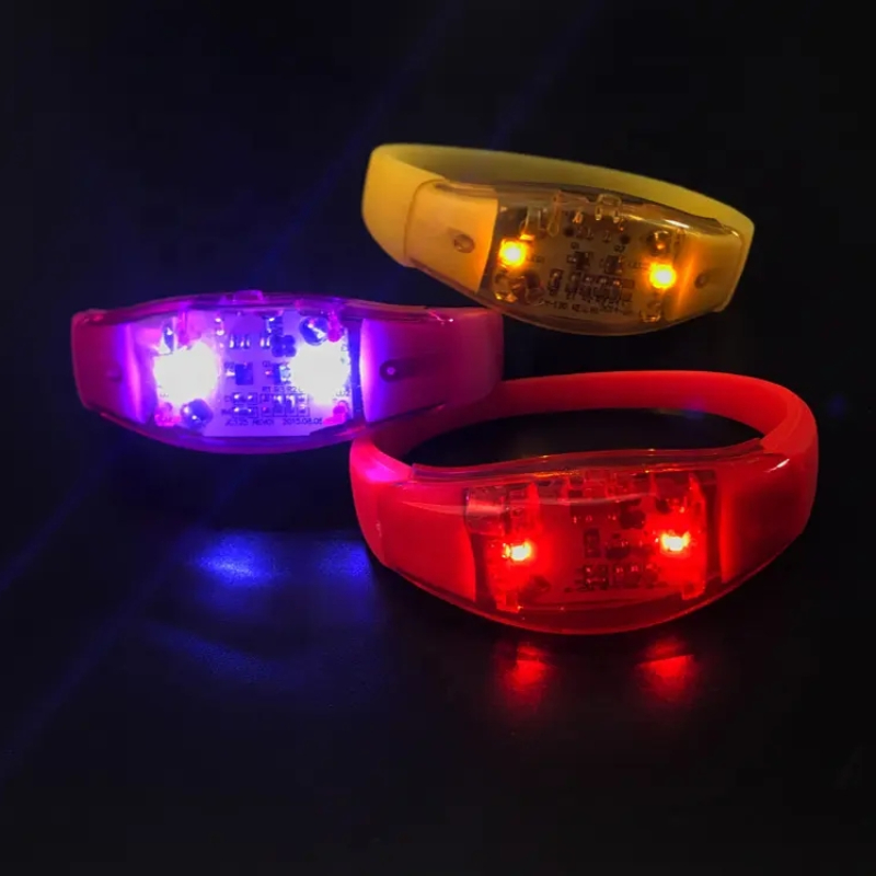 6Pcs Sound Activated Glow Brac - Musical Instrument Gong のレビューと価格