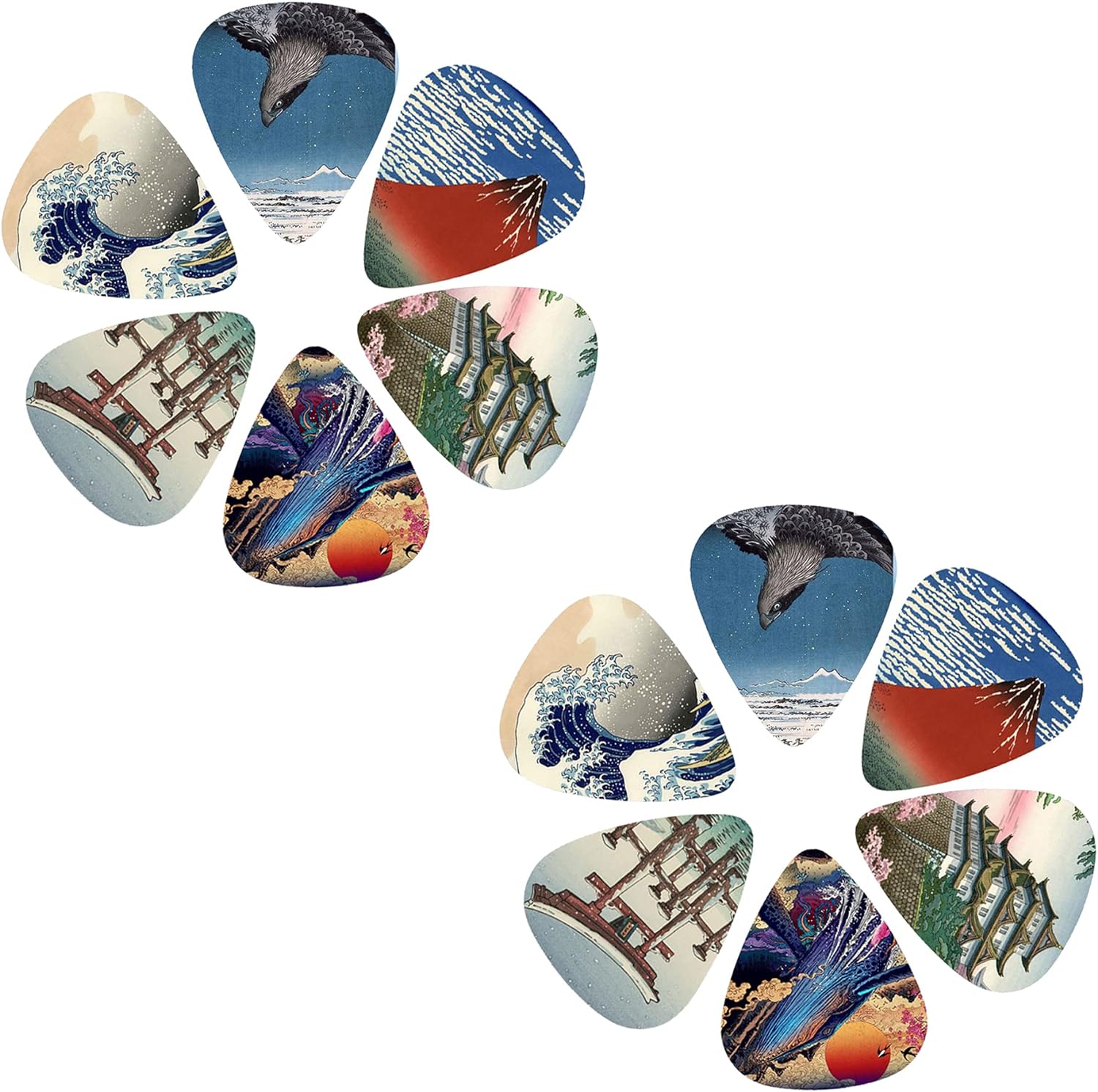 New 12pcs/set  Guitar Picks -  - Musical Instrument Painting のレビューと価格
