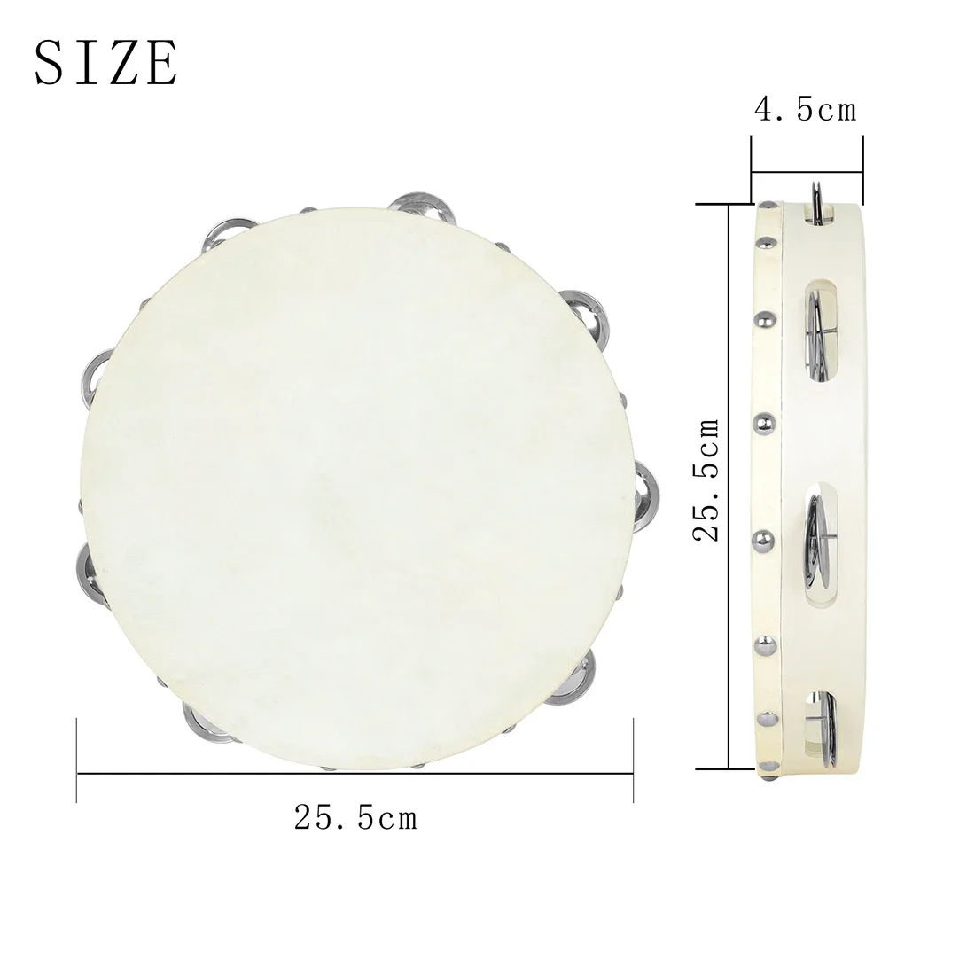 IRIN 10 Inches Tambourine Drum - Musical Instrument Gif のレビューと価格