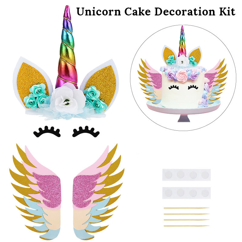Unicorn Cake Topper Rainbow Ho - Musical Instrument Gong のレビューと価格