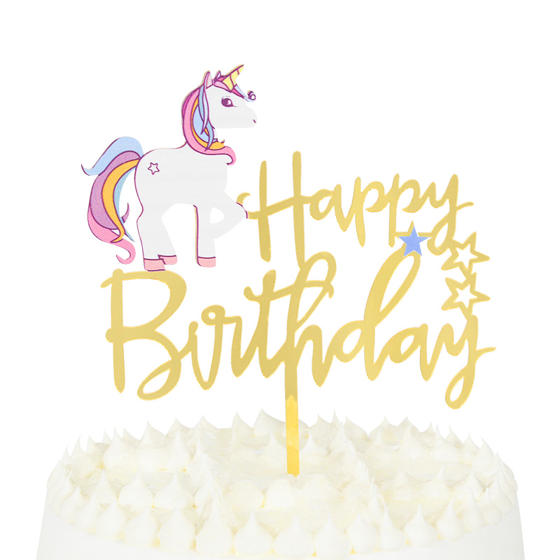 Unicorn Cake Topper Rainbow Ho - Musical Instrument Gong のレビューと価格