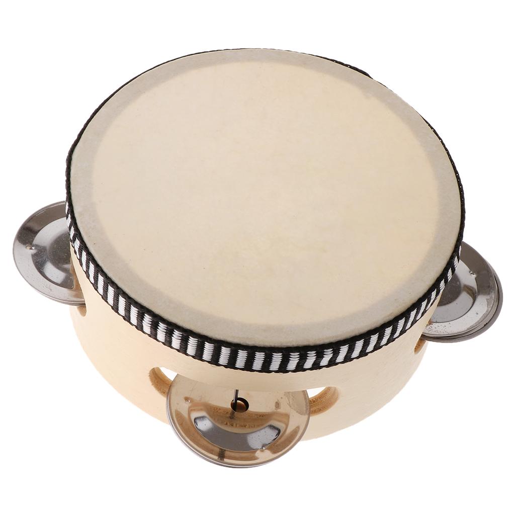 4/6inch Hand Held Wooden Tambo - Musical Instrument Gif のレビューと価格