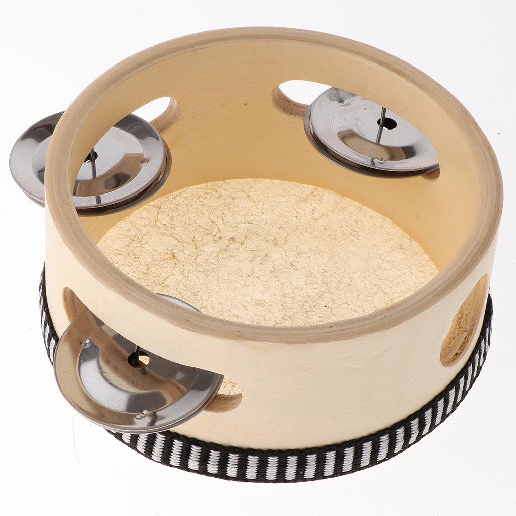 4/6inch Hand Held Wooden Tambo - Musical Instrument Gif のレビューと価格