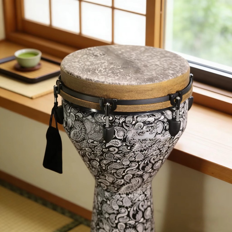 12inch Eco Friendly Wooden Dje - Djembe Hand Drum のレビューと価格