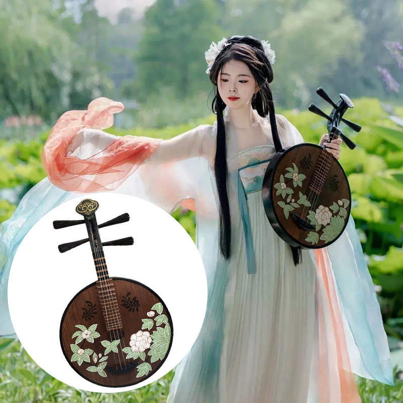 Solid Wood Pipa Chinese Tradit - Musical Instrument Painting のレビューと価格